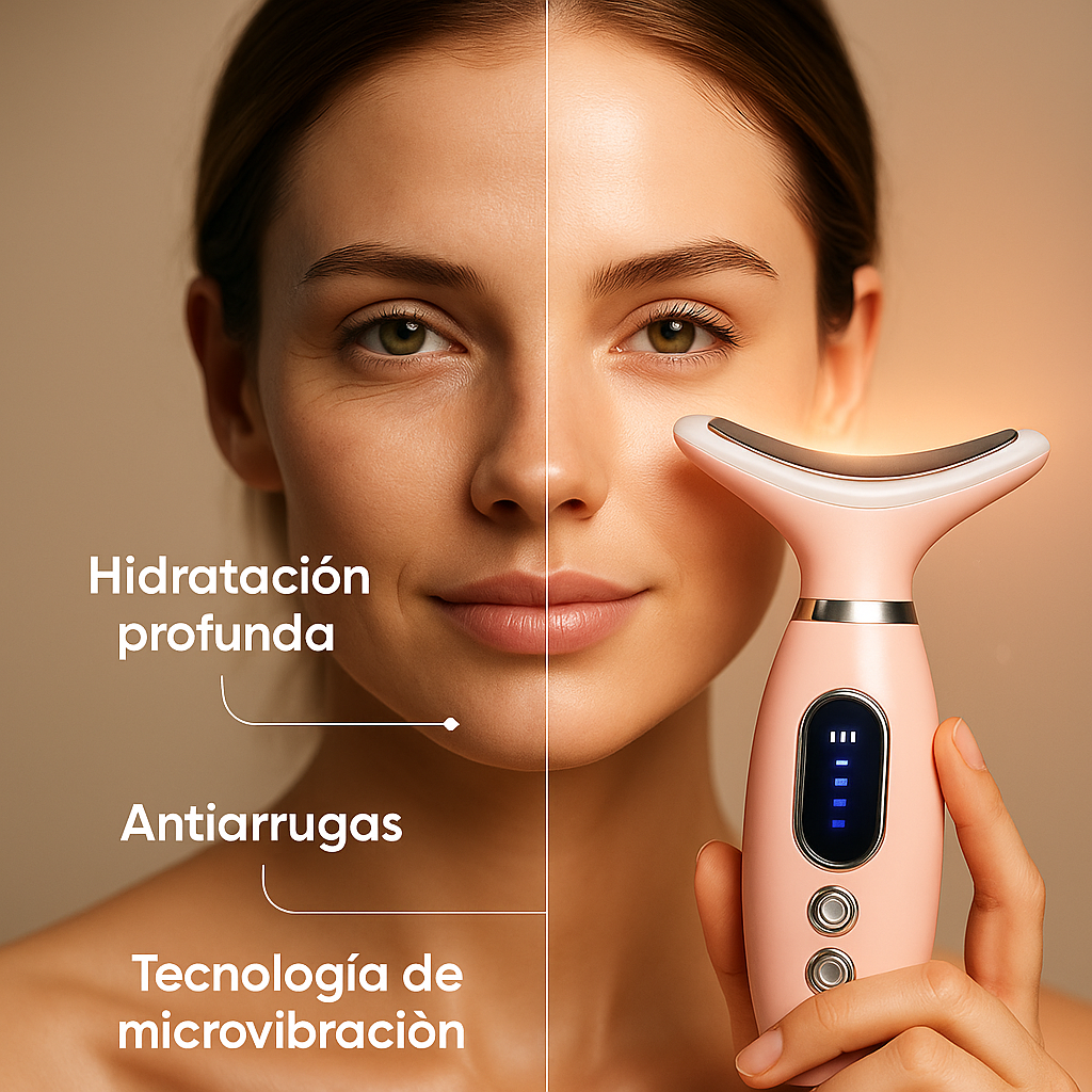 ¡Tonifica y Revitaliza tu piel! Masajeador Anti-Edad con Terapia LED