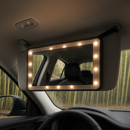 Espejo LED de Maquillaje para Autos con control táctil y 3 tonos de luz