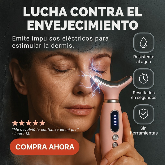 ¡Tonifica y Revitaliza tu piel! Masajeador Anti-Edad con Terapia LED